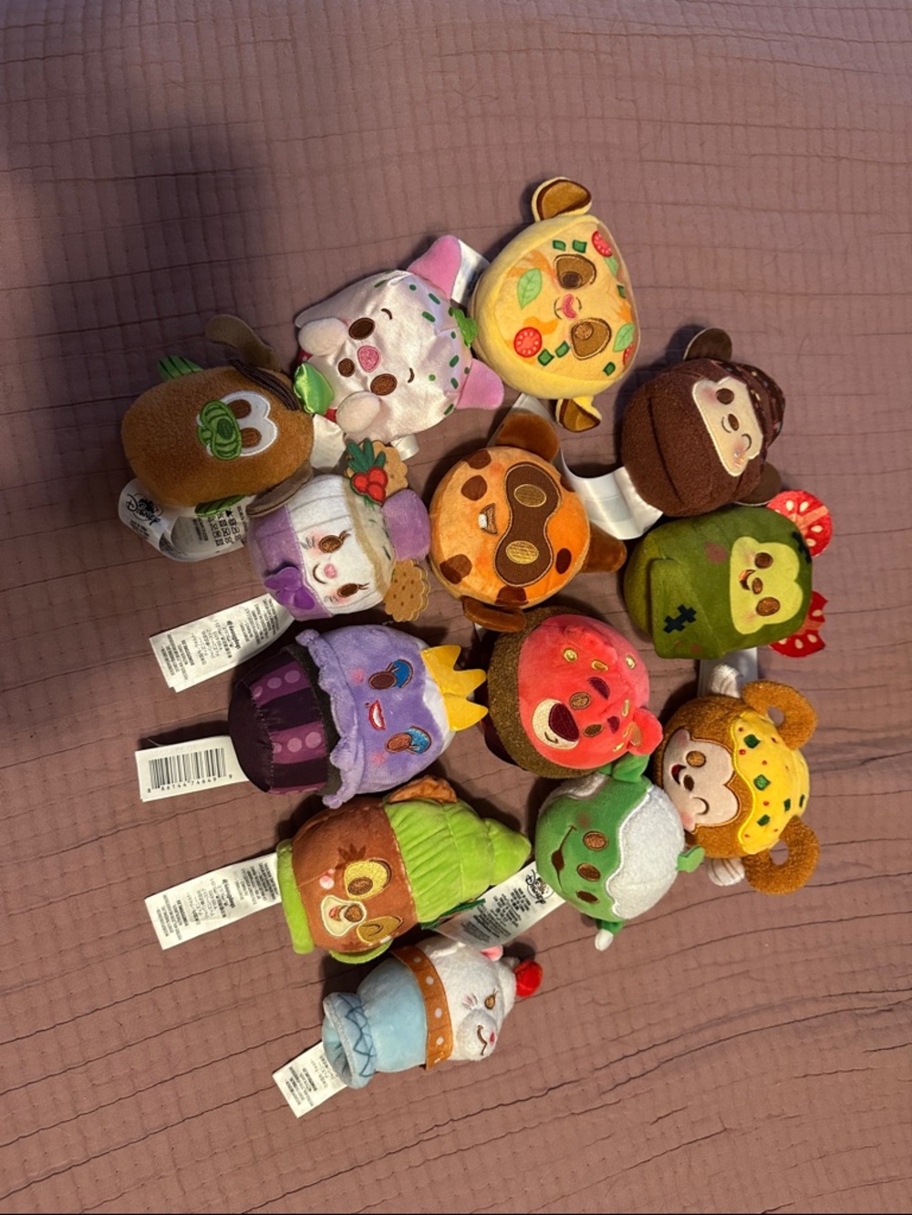 Disney Mini Plush Clip-On Characters in Bright Multi-Colors